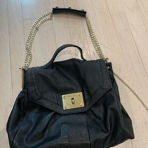 Kenneth Cole three-way black and gold chain bag